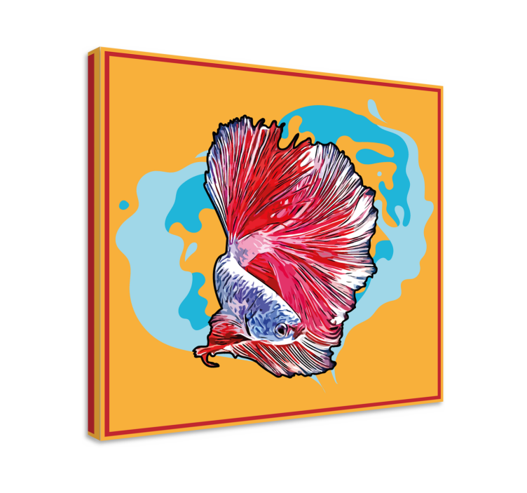 Quadro pesci betta dai colori vivaci - TenStickers