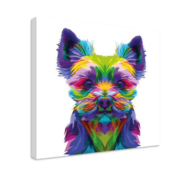 Dipinto cane illustrazione canina vivace - TenStickers