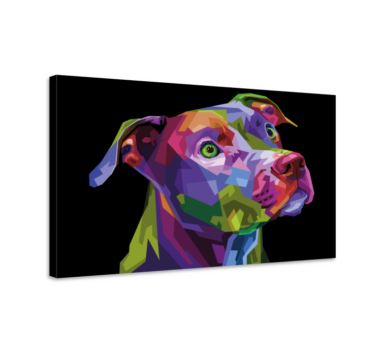 Quadro con pitbull multicolore - TenStickers