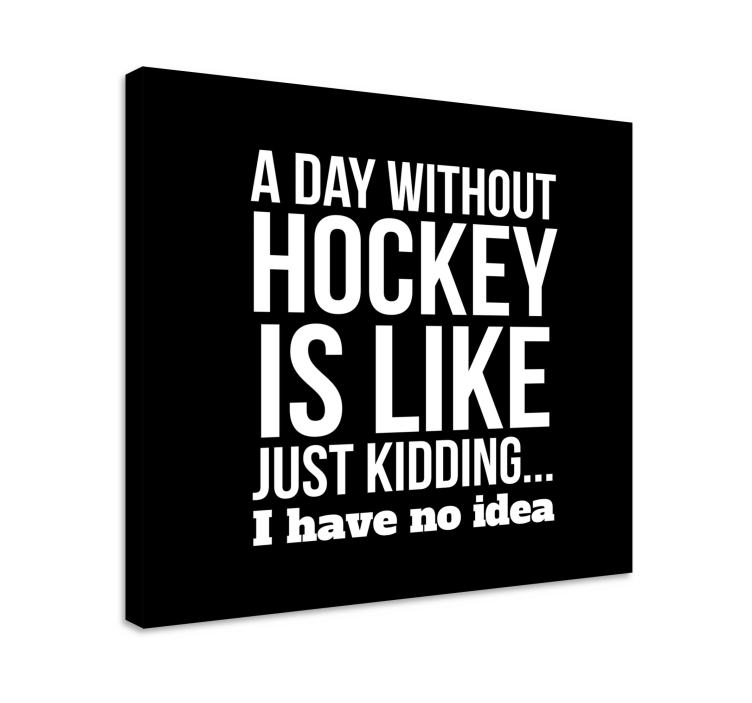 Quadro per ragazzi Un giorno senza hockey - TenStickers