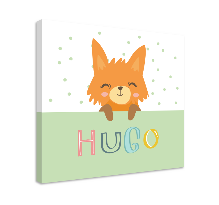 Quadro con animali e insetti personaggio volpe sorridente - TenStickers
