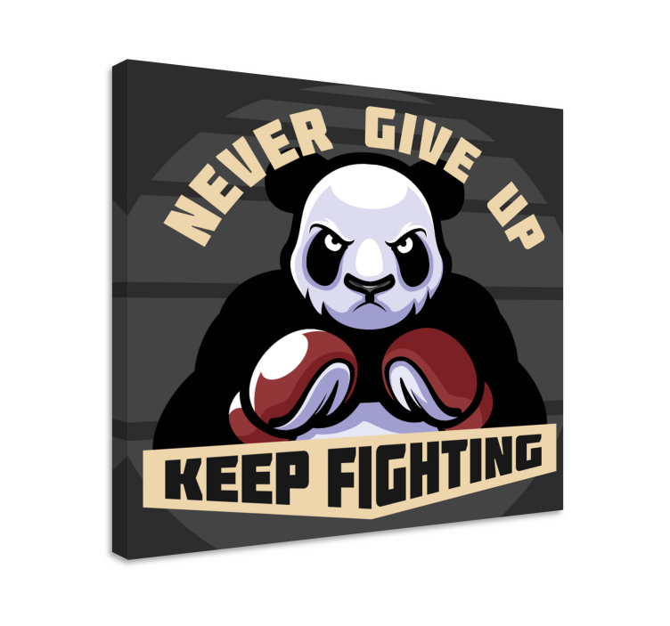 Quadro con animali e insetti motivazione del panda boxing - TenStickers