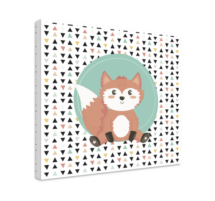 Quadro con animali e insetti volpe carina - TenStickers