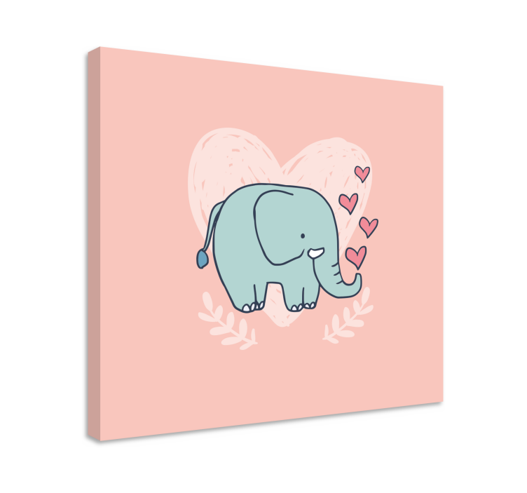 Quadro con elefanti amore di elefante carino - TenStickers