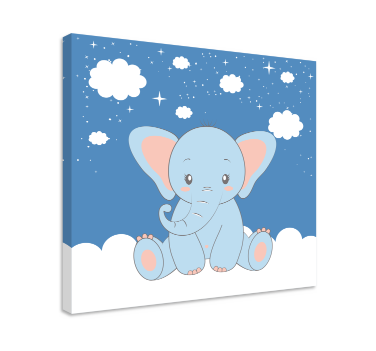 Quadro con elefante cartoon - TenStickers