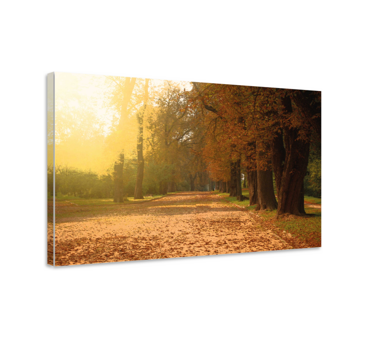 Quadro paesaggio sentiero d'autunno - TenStickers