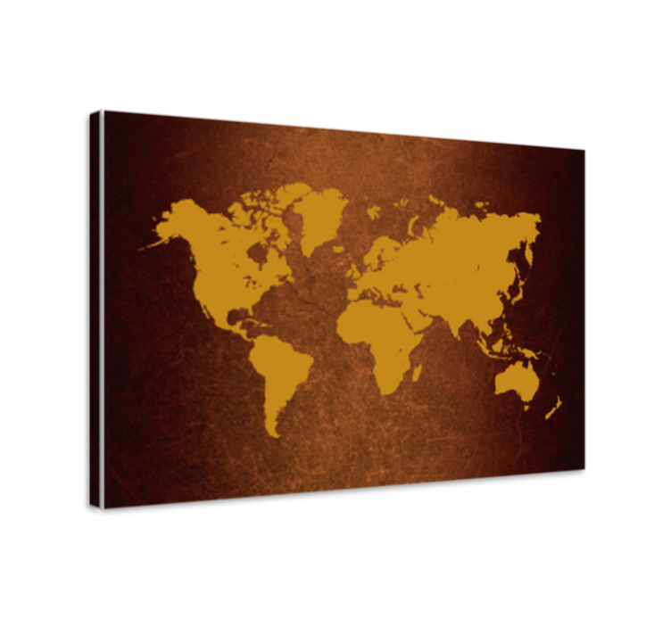 Quadro mappamondo mappa del mondo retro - TenStickers