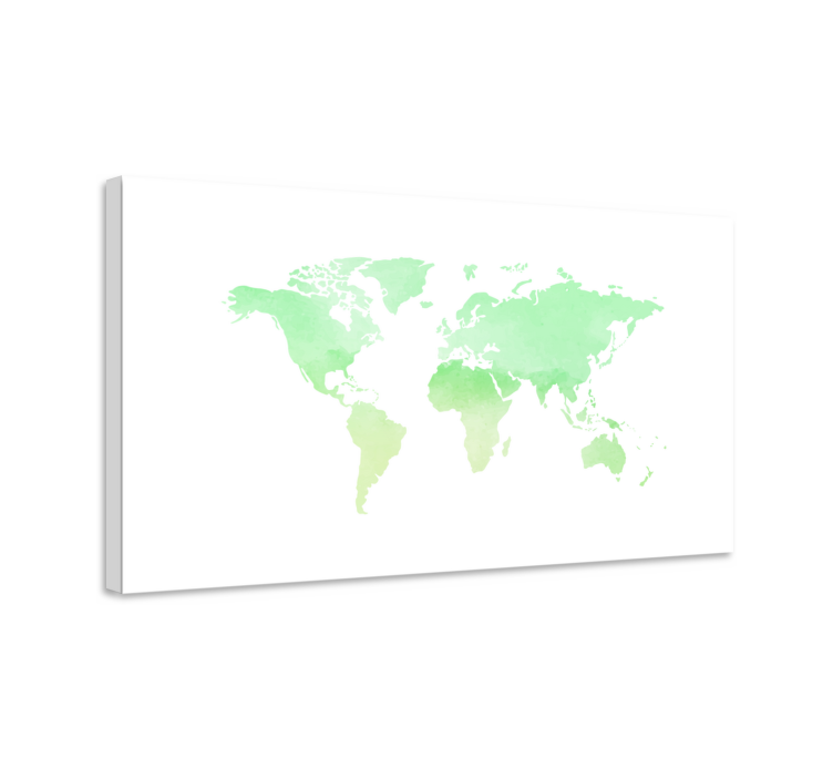 Quadro mappamondo mappa del mondo ad acquerello - TenStickers