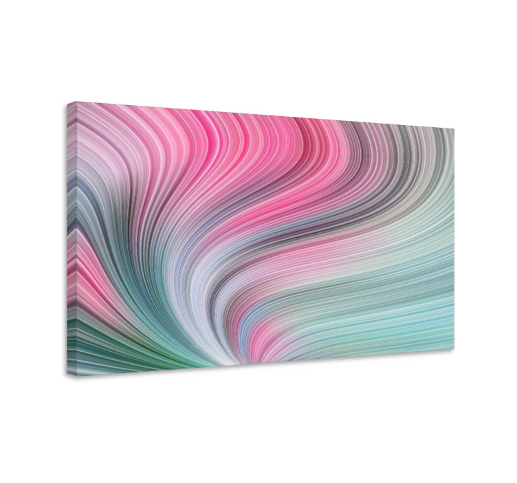 Quadro astratto onde di colore curvilinee - TenStickers