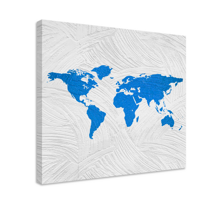 Quadro mappamondo contorno mappa del mondo - TenStickers