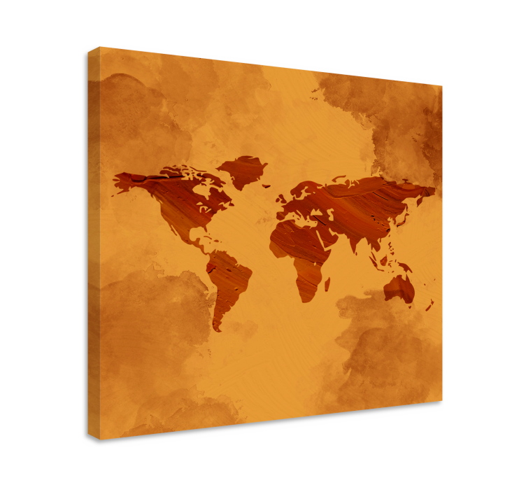 Quadro mappamondo mappa mondiale vintage - TenStickers