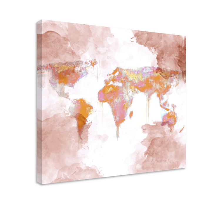 Quadro mappamondo mappa del mondo artistica - TenStickers