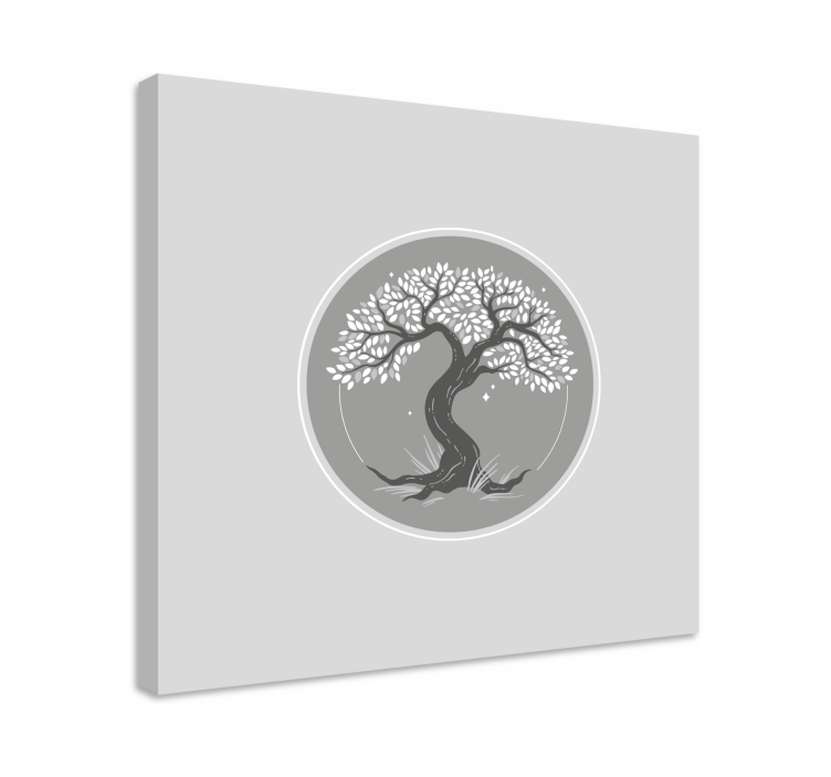 Quadro con alberi sagoma di albero stilizzato - TenStickers