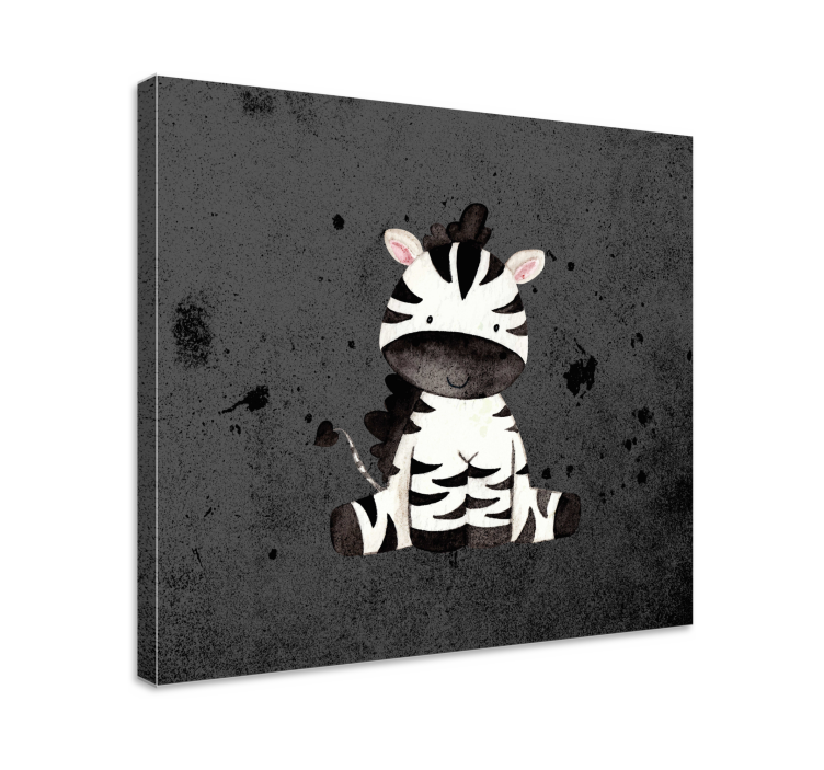 Quadro con animali e insetti personaggio zebra carina - TenStickers