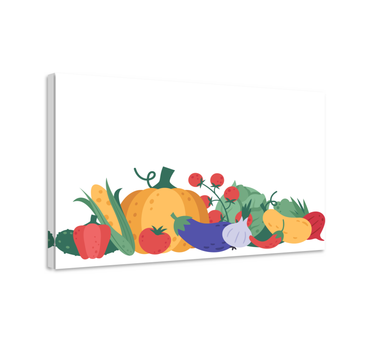 Dipinto frutta e natura morta raccolto colorato - TenStickers
