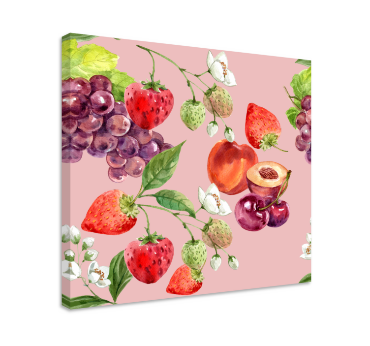 Dipinto frutta e natura morta composizione di frutta fresca - TenStickers