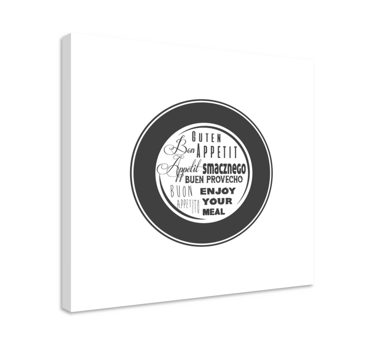 Quadro con frase buon appetito - TenStickers