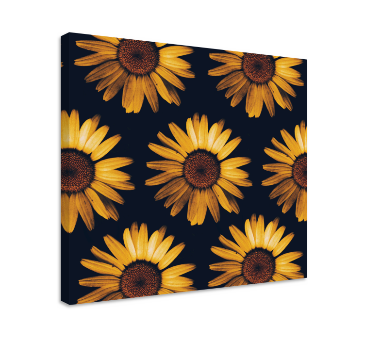 Quadro con fiori Girasole giallo - TenStickers
