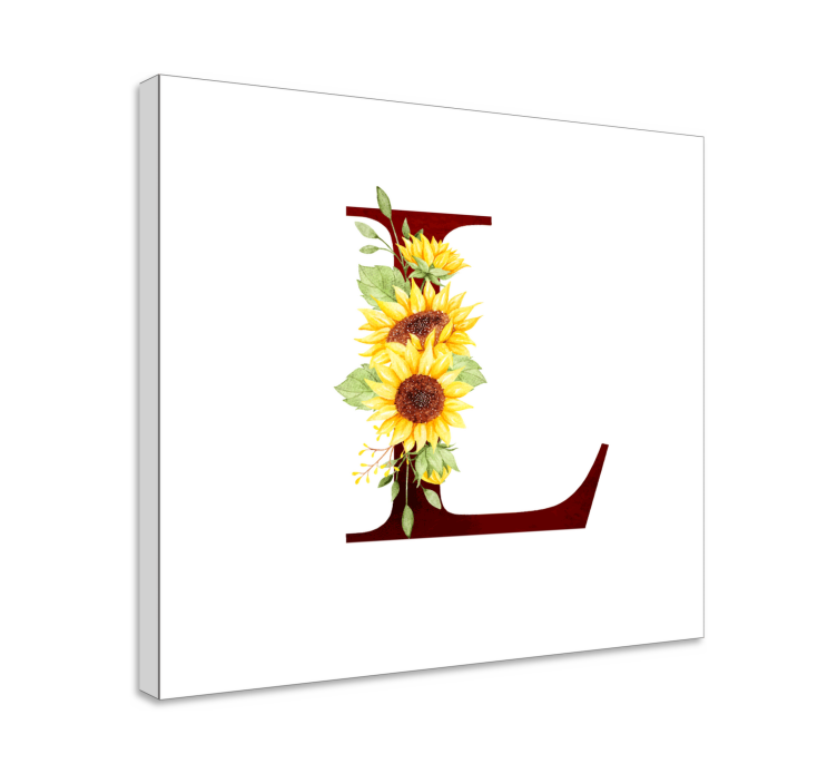 Dipinto fiori lettera girasole l - TenStickers