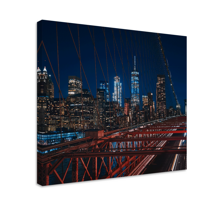 Quadro città e paesi vista ponte di brooklyn - TenStickers