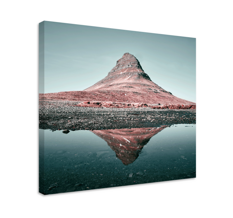 Quadro paesaggio riflesso del monte kirkjufell - TenStickers