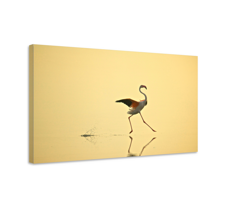 Quadro con uccelli danza elegante dei fenicotteri - TenStickers