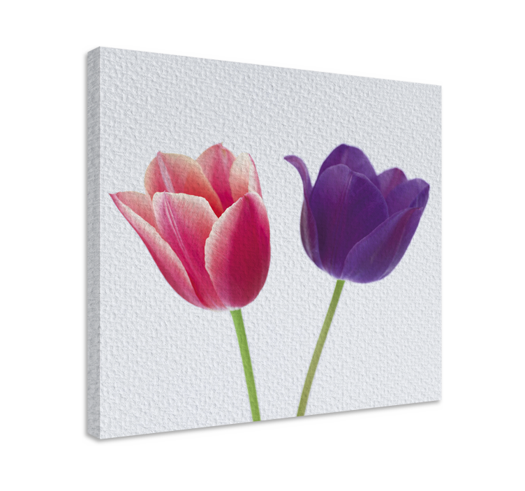 Dipinto fiori e piante composizione di tulipani - TenStickers
