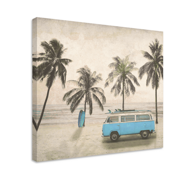 Quadro personalizzabile furgone surf vintage - TenStickers