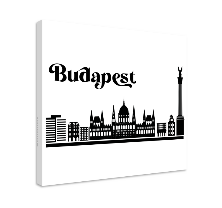 Quadro città e paesi skyline di budapest - TenStickers