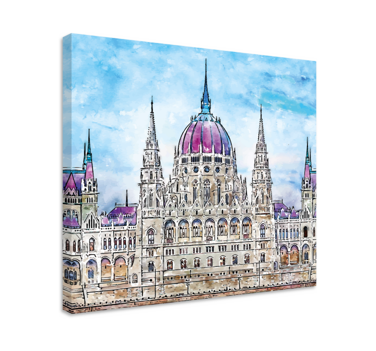 Quadro città e paesi parlamento di budapest - TenStickers