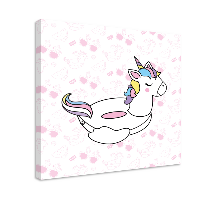 Quadro unicorno con occhiali da sole rosa - TenStickers