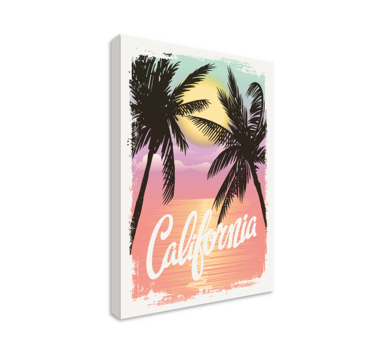 Quadro città e paesi vibes al tramonto californiano - TenStickers