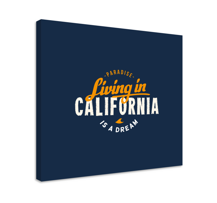 Quadro con frase vivere in california - TenStickers