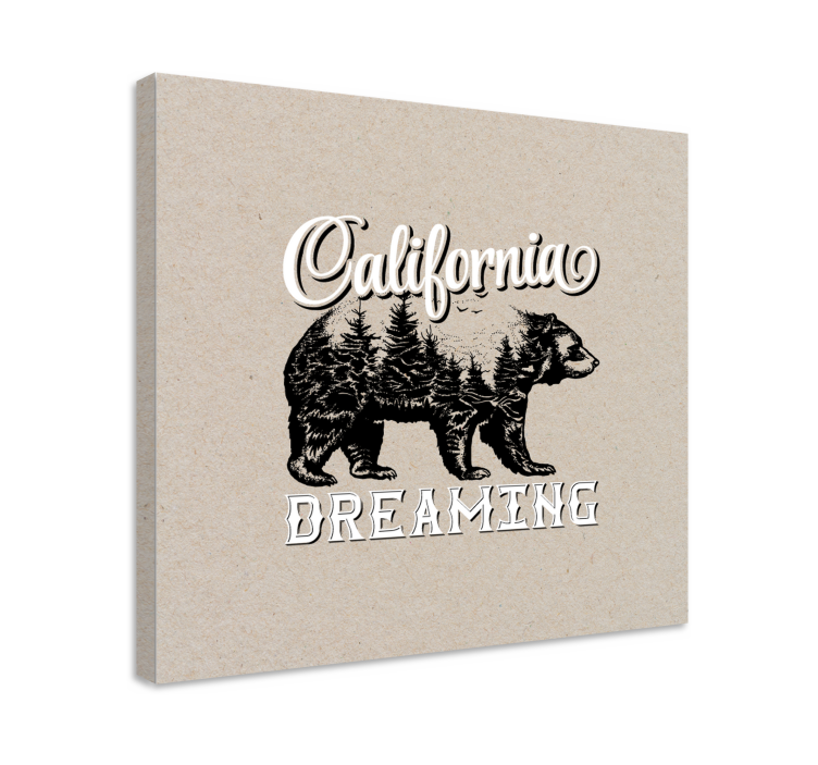 Quadro 3d avventura dell'orso della california - TenStickers