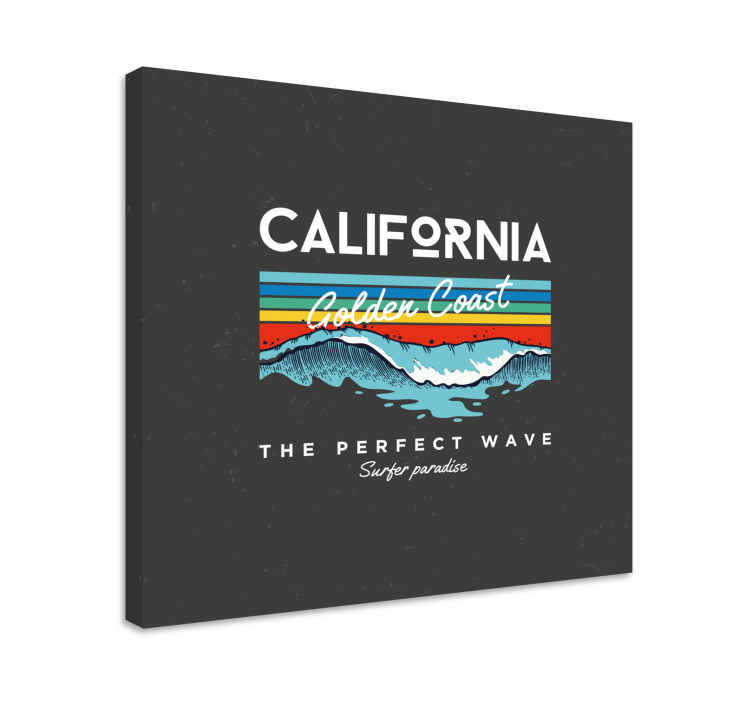 Quadro città e paesi onde da surf in california - TenStickers