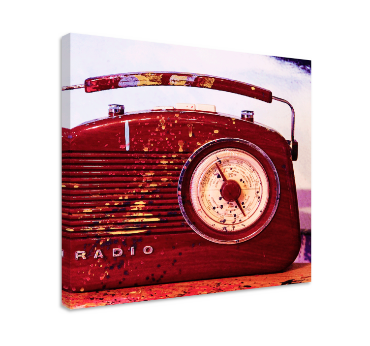 Quadro design vintage Radio vintage rossa - TenStickers