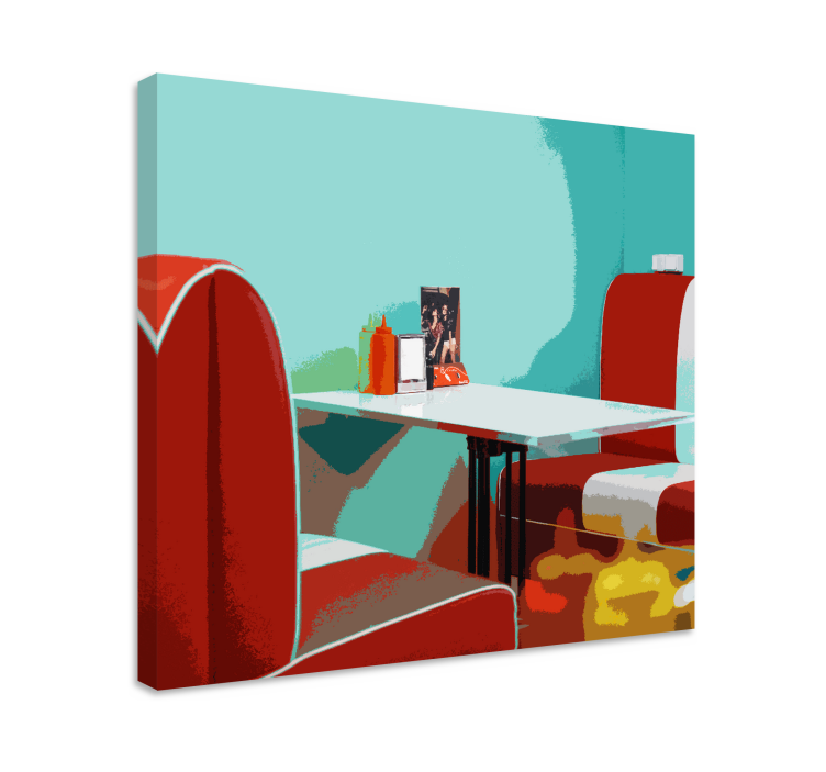 Quadro con ristorante stile vintage - TenStickers