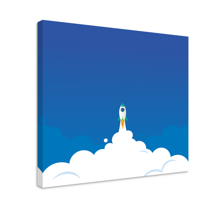 Dipinto dinosauri avventura di lancio razzo - TenStickers