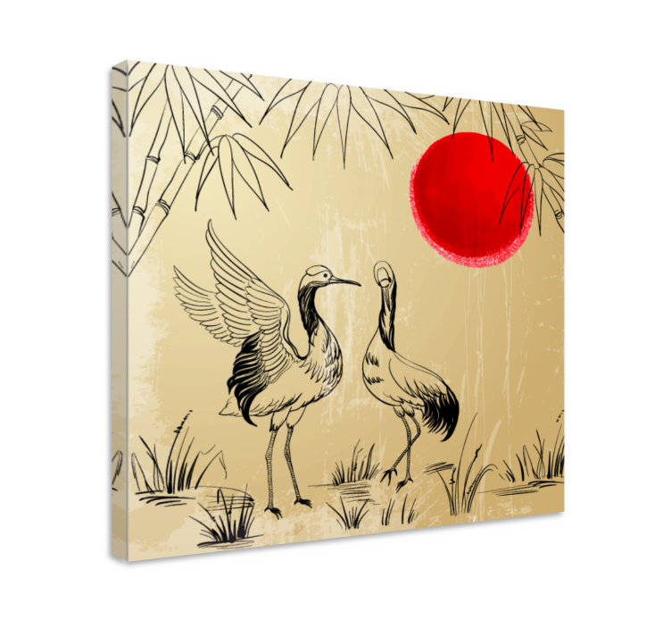 Quadro mandala gru e sole - TenStickers