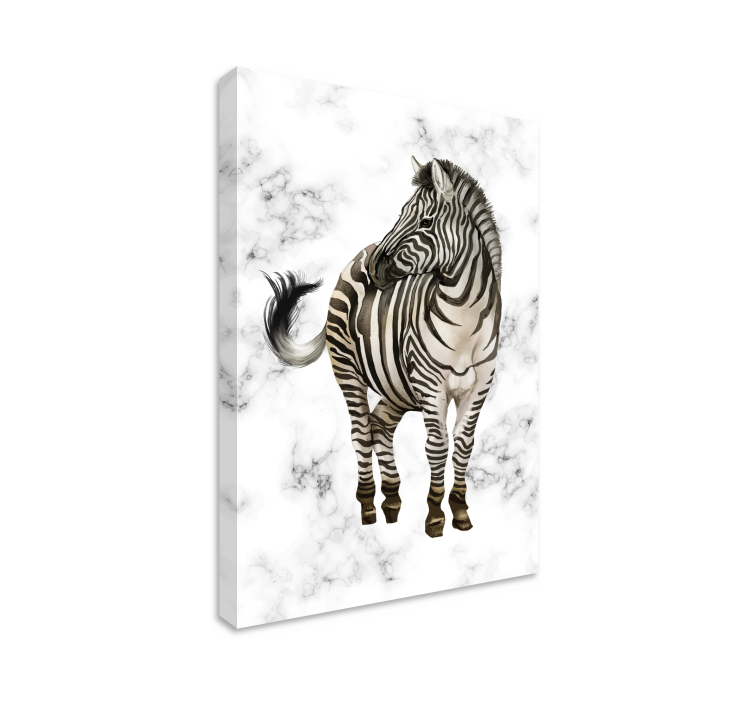 Quadro con animali e insetti eleganza zebra - TenStickers