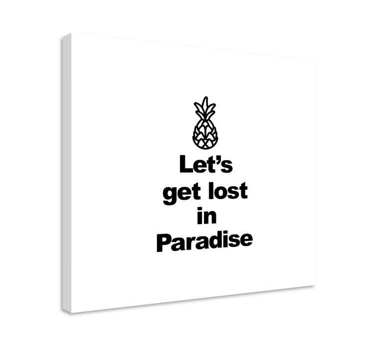 Quadro con frase avventura dell'ananas - TenStickers