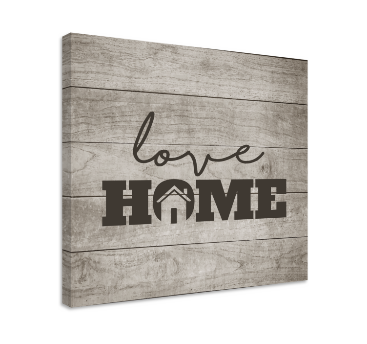 Quadro con frase messaggio d'amore per la casa - TenStickers