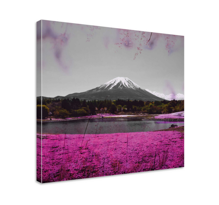 Quadro paesaggio riflesso del monte fuji - TenStickers