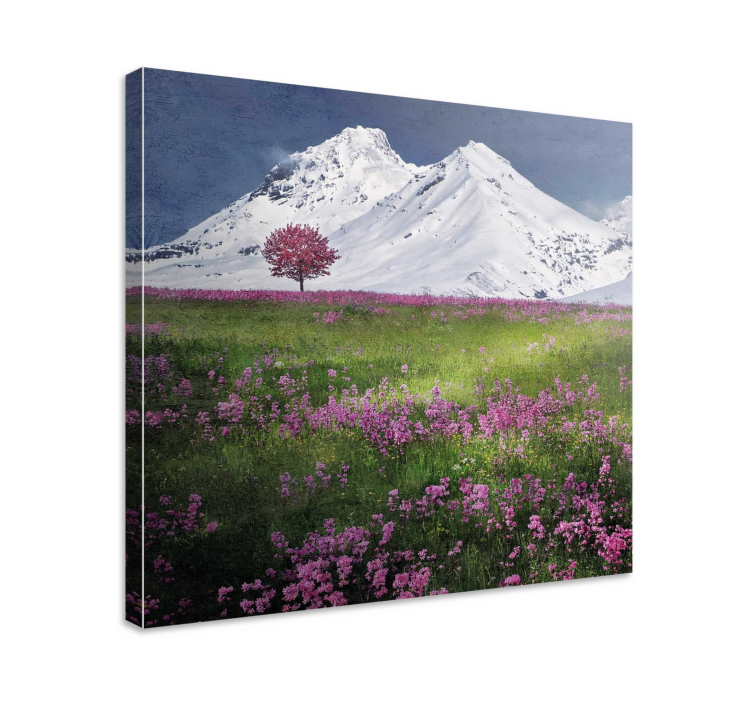 Quadro paesaggio serenità del prato di montagna - TenStickers
