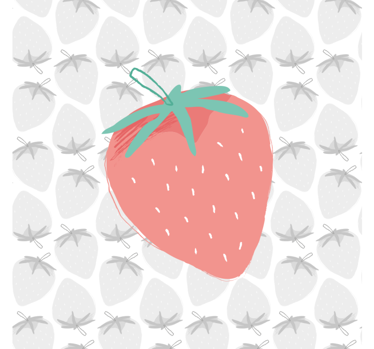 Dipinto frutta e natura morta illustrazione fragola - TenStickers
