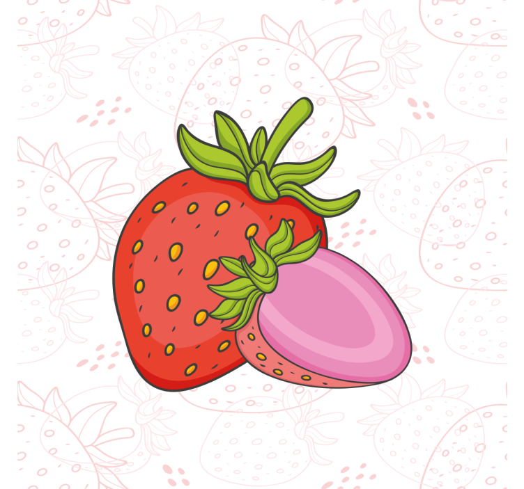 Dipinto frutta e natura morta duo di fragole - TenStickers