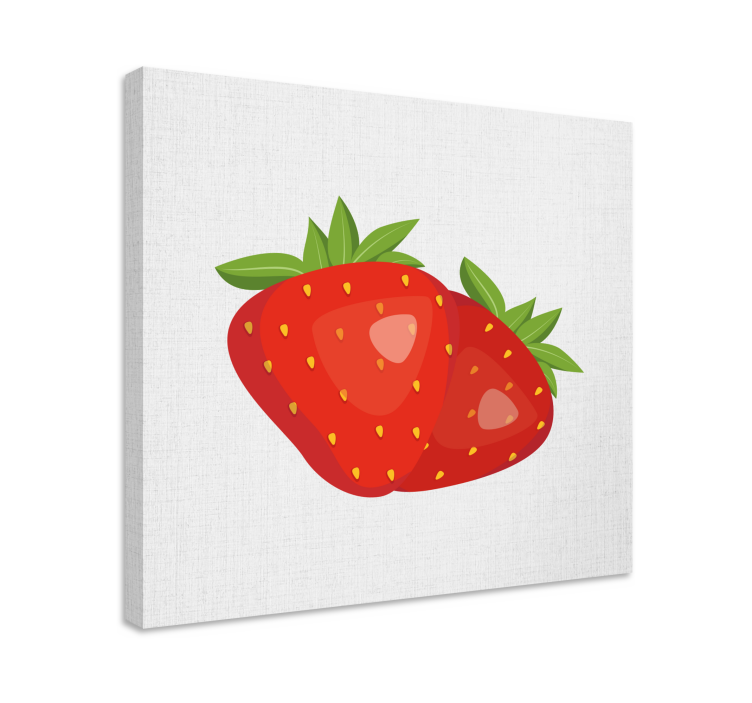 Dipinto frutta e natura morta fragole succose - TenStickers