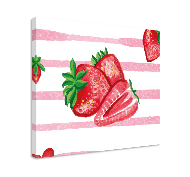 Quadro con le fragole rosse - TenStickers