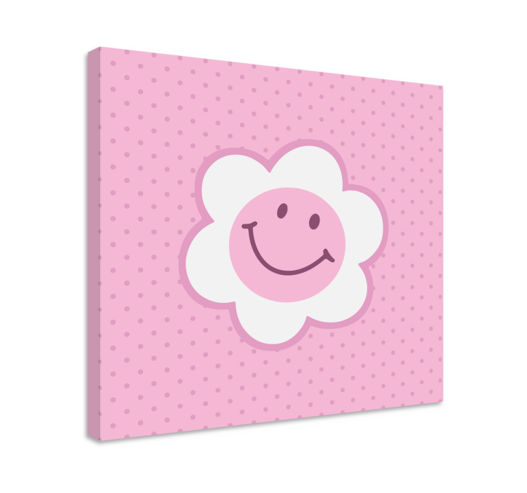 Quadro con cervo faccia di fiore sorridente - TenStickers