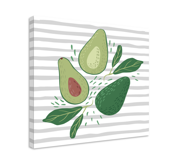 Dipinto frutta e natura morta trio di avocado - TenStickers